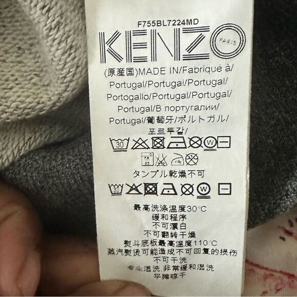 Kenzo Zip Up Logo Hoodie Men’s Jacket S - Picture 10 of 10